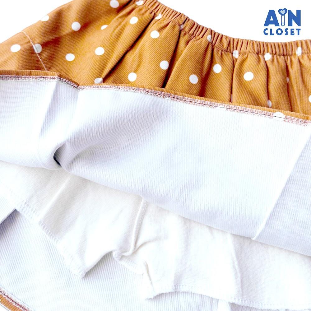 Chân váy Ngắn bé gái họa tiết Bi Vàng Nhung text - AICDBGVXIZDL - AIN Closet