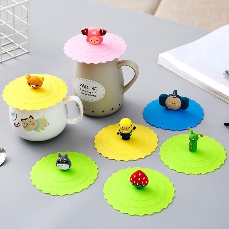 Nắp đậy ly silicon kiểu dáng cute