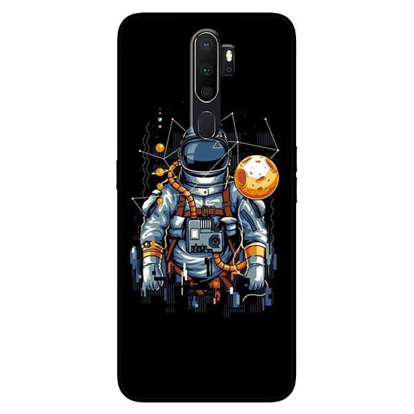 Ốp lưng in cho Oppo A5 - 2020 / A9 - 2020 Phi Hành Gia Mặt Trăng