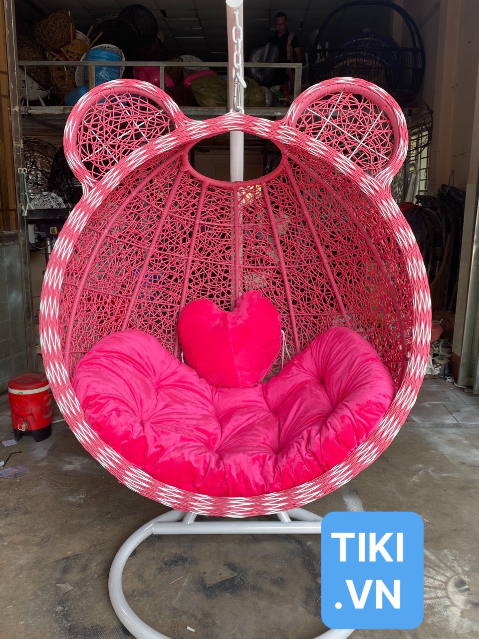 Xích đu Tai Gấu Juno Sofa kèm nệm nhiều màu