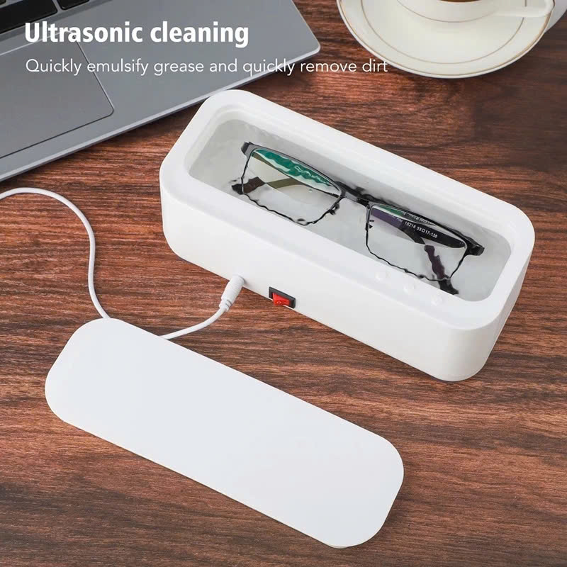 Máy Rửa Siêu Âm 45000Hz Cho Mắt Kính, Đồng Hồ, Trang Sức – Sạch Bóng Trong Vài Phút, Siêu Tiện Lợi