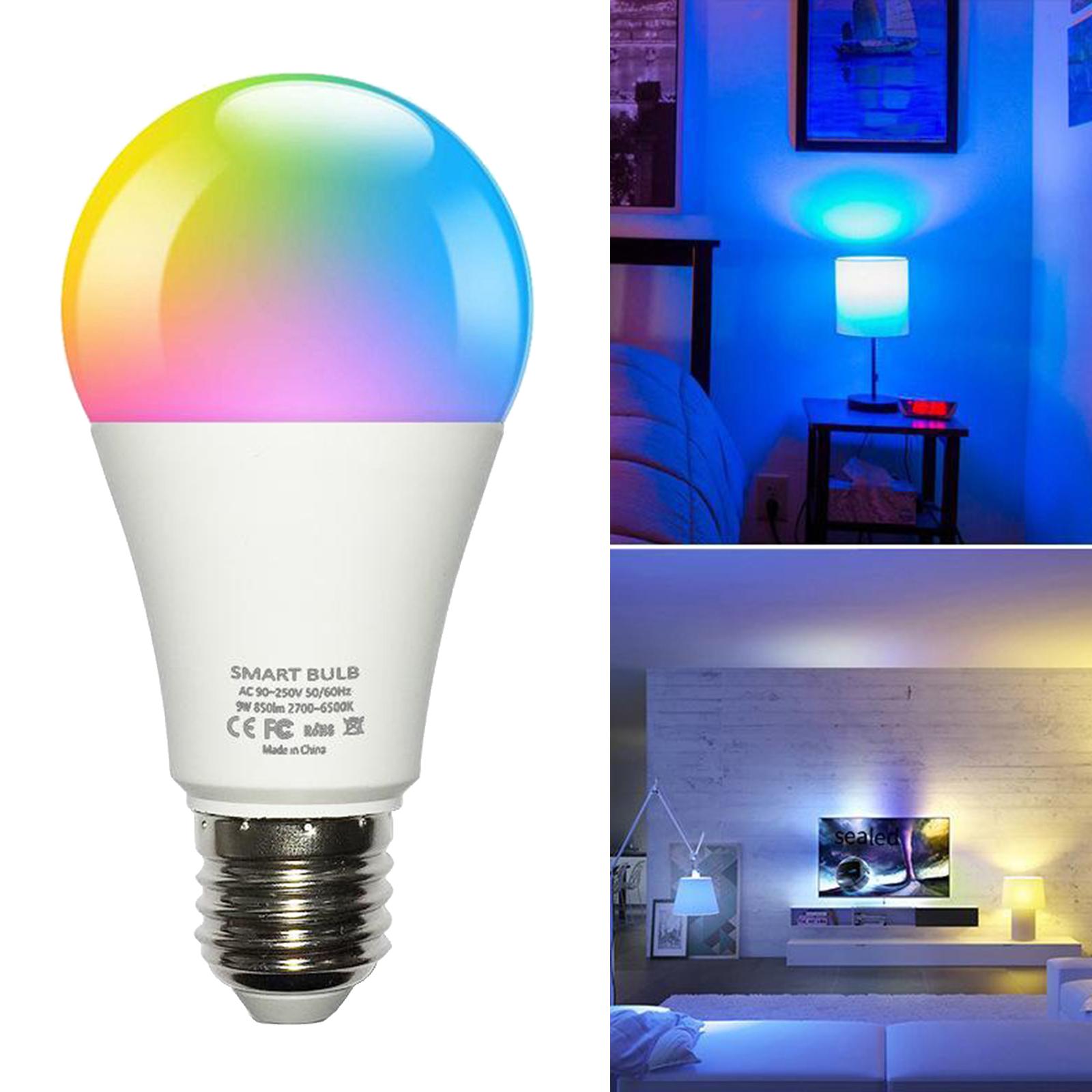Smart LED Light Bulb RGBCW WiFi Voice Control Dimmable Wi-Fi RGB Color Group Control