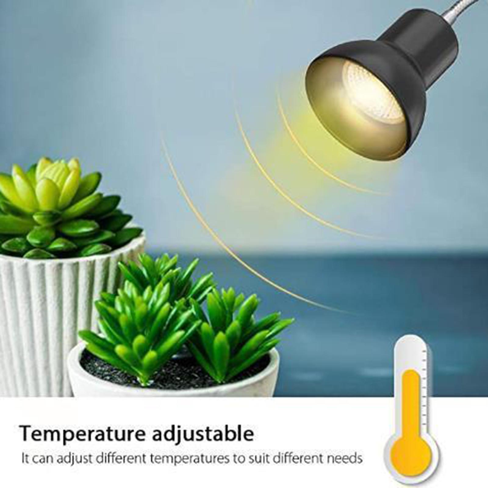 360° Rotatable Reptile Pet Heating Light Clamp Pet Lamp UVA UVB Bulb 25W
