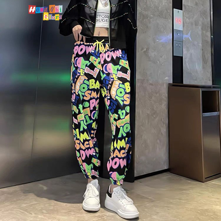 Quần Hoạt Hình Dài Bo Lai Snack Pow Cartoon Pant V2 Oversize Ulzzang Unisex - MM