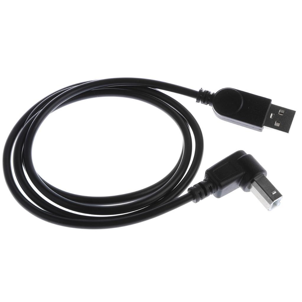 USB2.0 Male to Type B 90Degree Angle Extension Adapter Cable Right+Up Angle