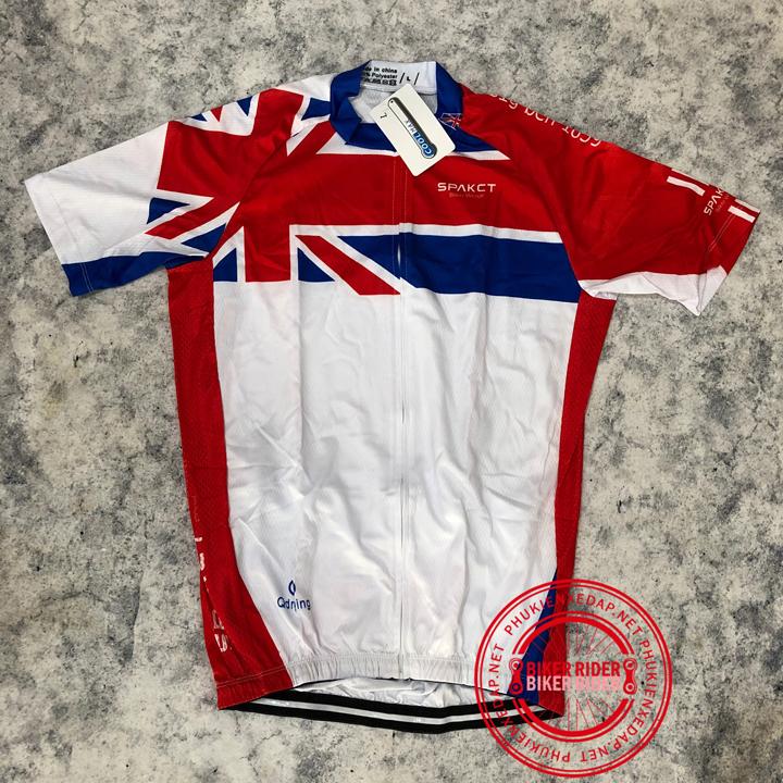 Quần áo đạp xe , Bộ Quần Áo Xe Đạp ngắn tay cờ Anh PKXD-1064