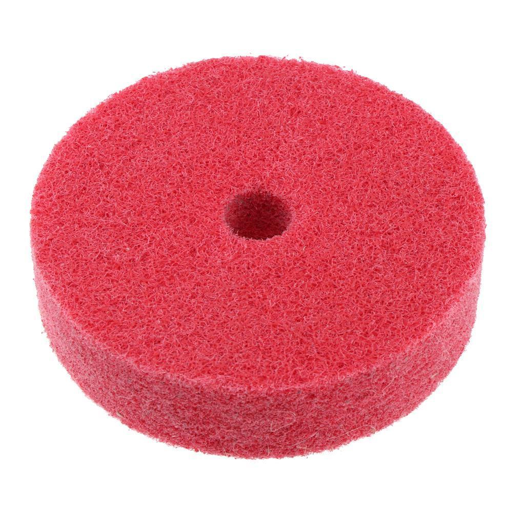 2pcs 3 Inch Nylon Fiber Wheel Abrasive Buffing Pad Dust/Rust/Paint Remove