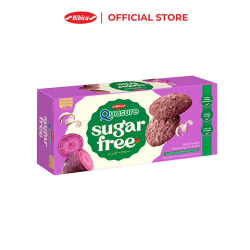 Combo 2 hộp Quasure SugarFree Cookies khoai lang tím 128g Bibica