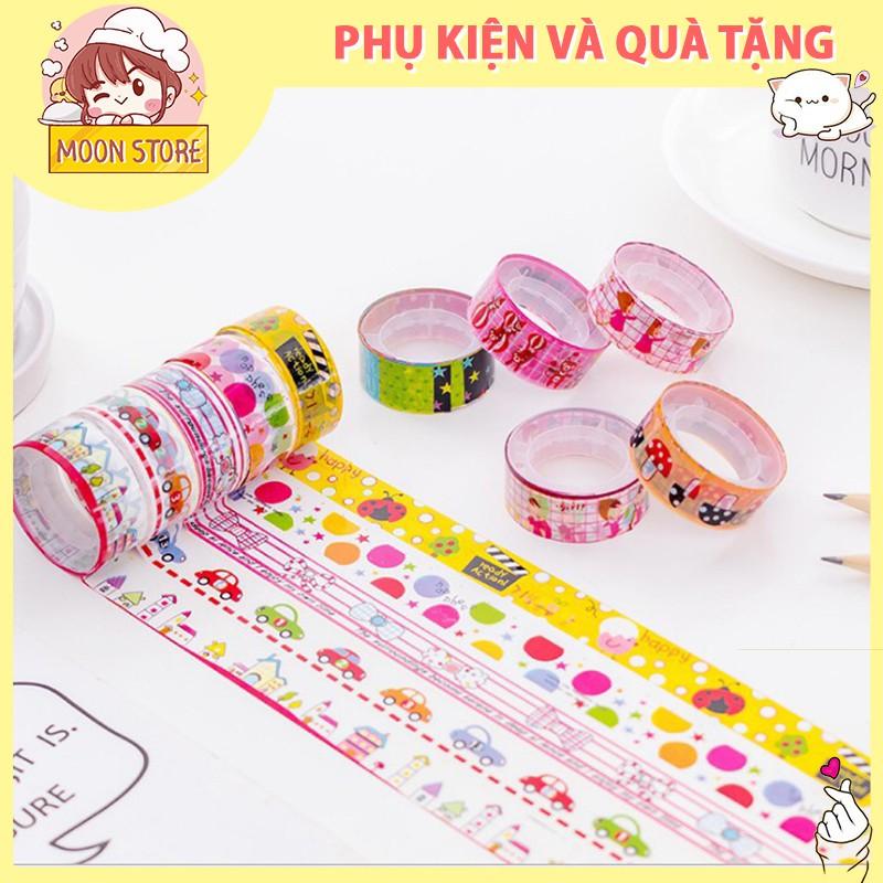 Băng dán washi tap siêu dễ thương ( 10 cuộn)