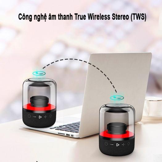 Loa Bluetooth Thuỷ Tinh Cao Cấp Cacongta B68 Full LED Âm Thanh Nổi