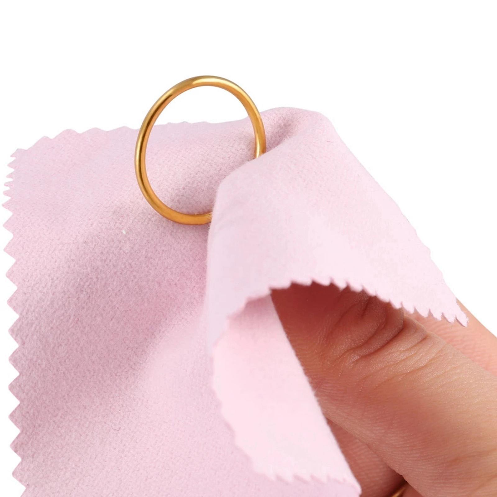 50PCS Jewelry Cleaning Polishing Cloth Fabric for Earrings Watch