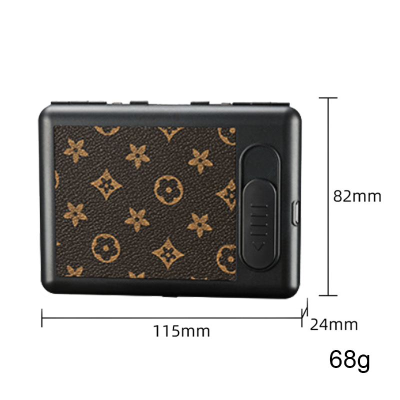 Bật Lửa Điện Kiêm Hộp Đựng Thuốc Kẹp 20Đ Hoa Văn M4 - Sạc Điện