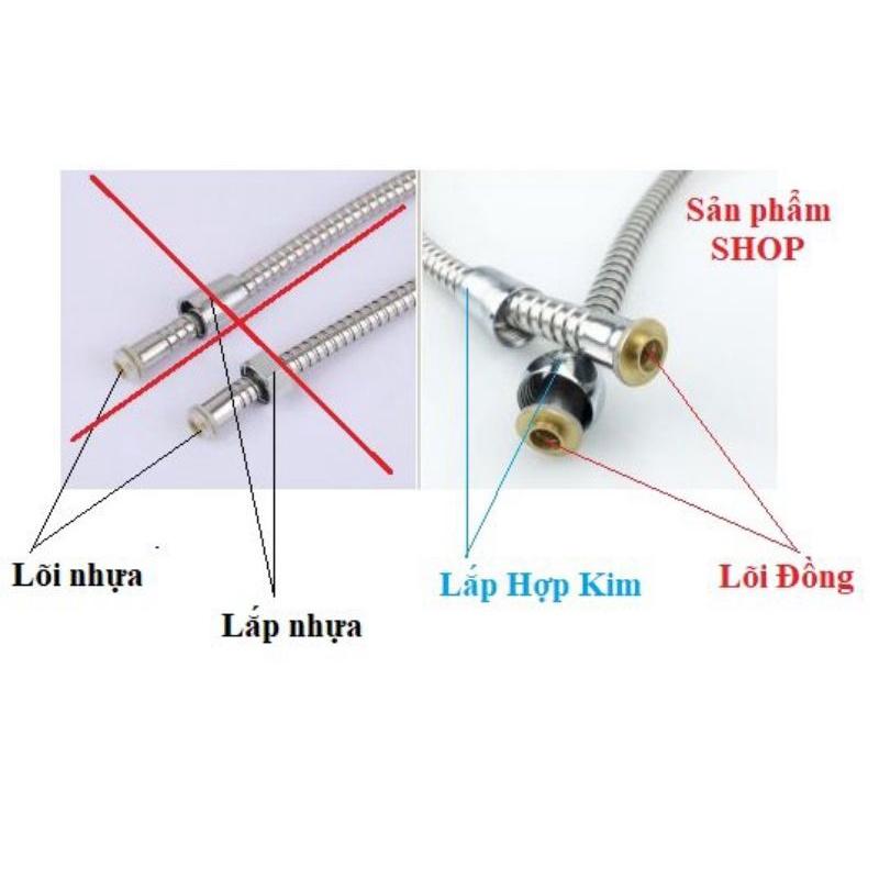 Dây sen tắm,dây xịt vệ sinh 1.5m chống xoắn giá rẻ hàng chất lượng