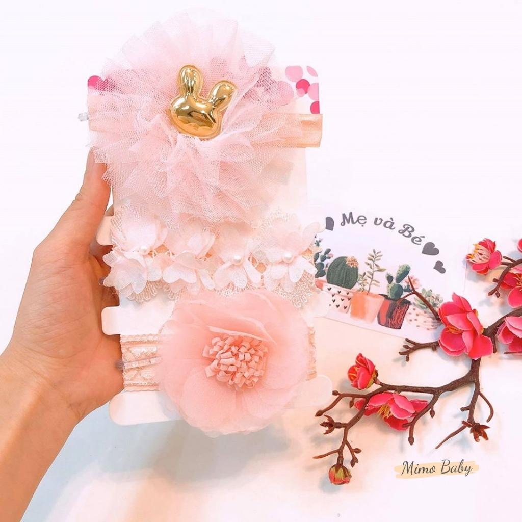 Set 3 băng đô cho bé - Voan 4 mẫu BD58 Mimo Baby