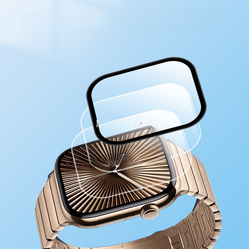 Miếng Dán Dẻo PMMA / PPF cho Apple Watch Series 10 / 11 Kai.N Chống Vỡ Viền Kèm Khung Trợ Dán_ Hàng chính hãng