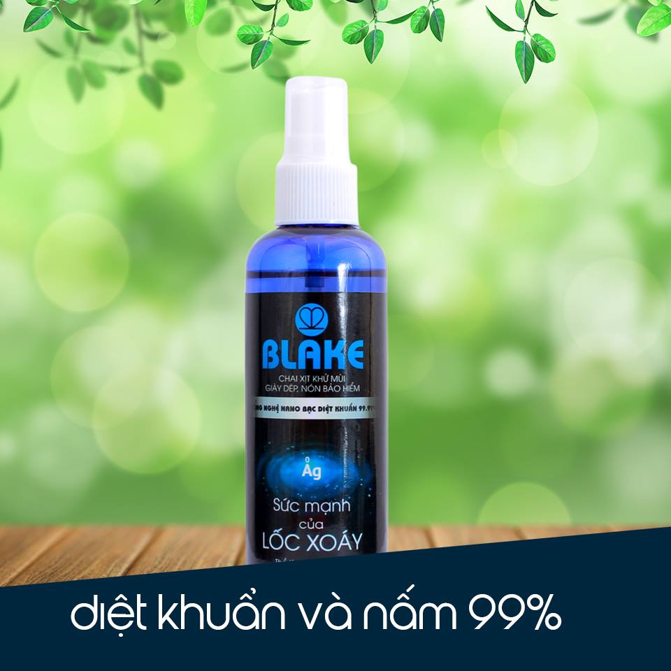 Xịt khử mùi hôi giầy, hôi chân BLAKE (100mL), phù hợp mọi loại giày, hiệu quả kéo dài 72h