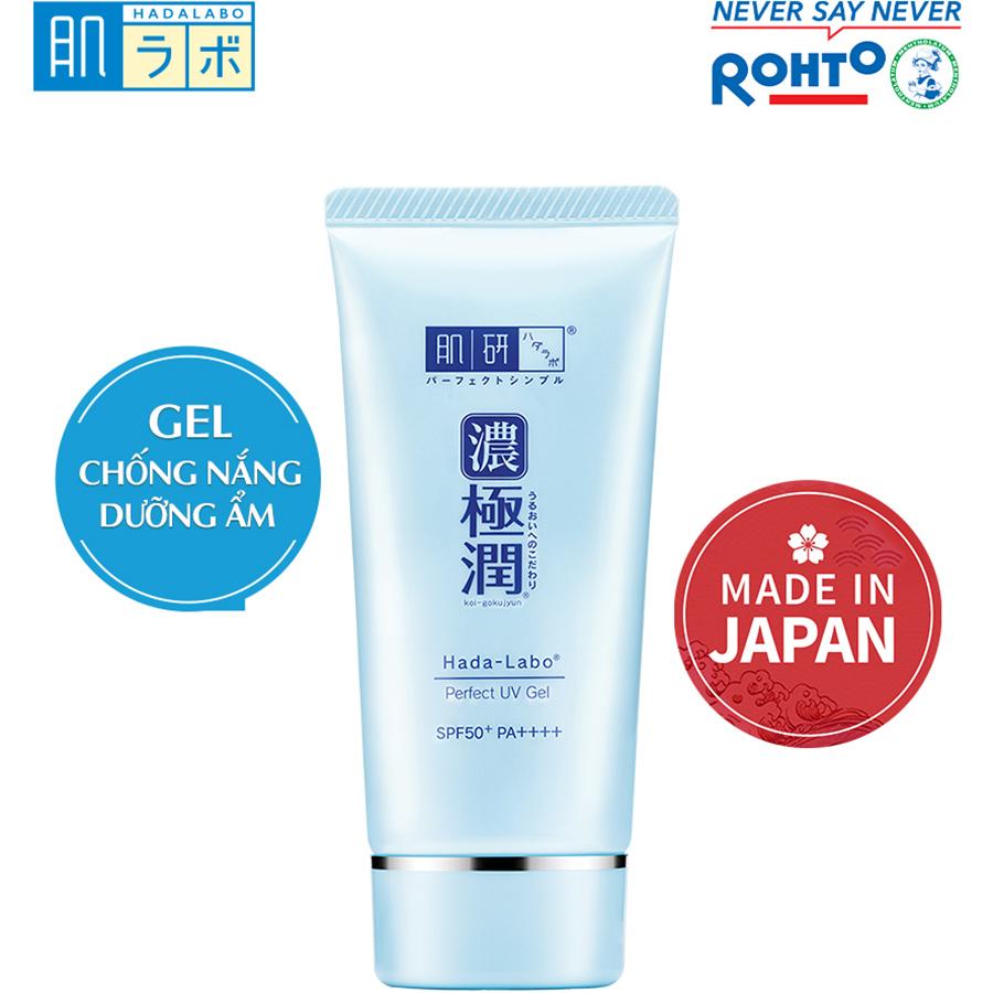 Gel chống nắng dưỡng ẩm Hada Labo Koi-Gokujyun Perfect Uv Gel (Sunscreen) SPF50+ PA++++ 50g