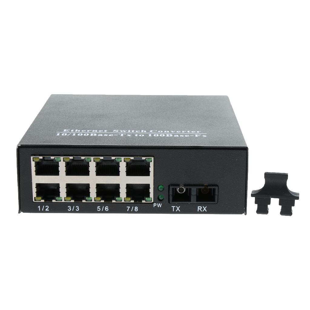 10/100Mbps Fiber Optic Ethernet Media Converter Adapter Gigabit Single Mode