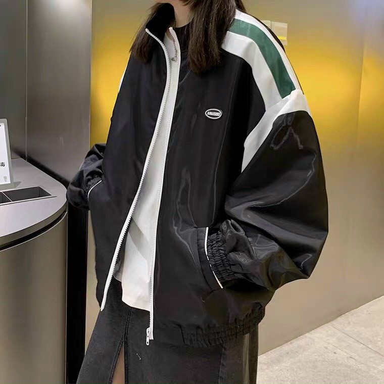 Áo khoác dù nam kiểu bomber 2 lớp thêu logo cá tính năng động nam tính,ÁO KHOÁC BOMBER UNISEX / ÁO KHOÁC DÙ NAM NỮ 2 LỚP THỜI TRANG CÁ TÍNH