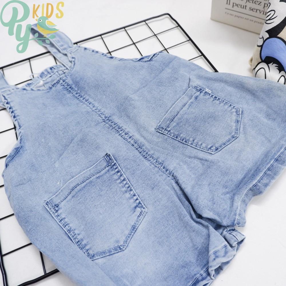 Yếm jean dạng quần Mickey cá tính năng động cho bé gái 13-18kg