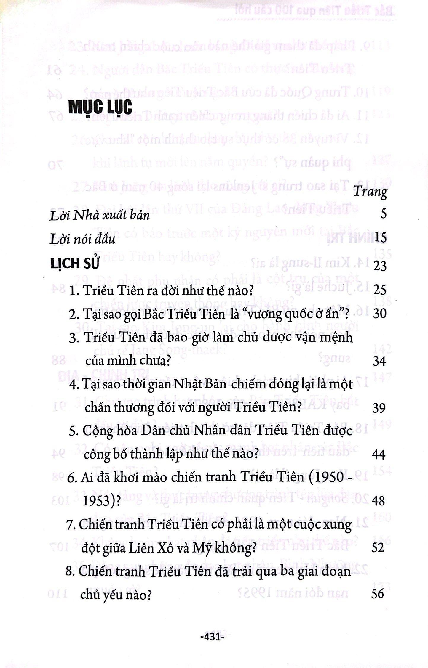 Bắc Triều Tiên Qua 100 Câu Hỏi