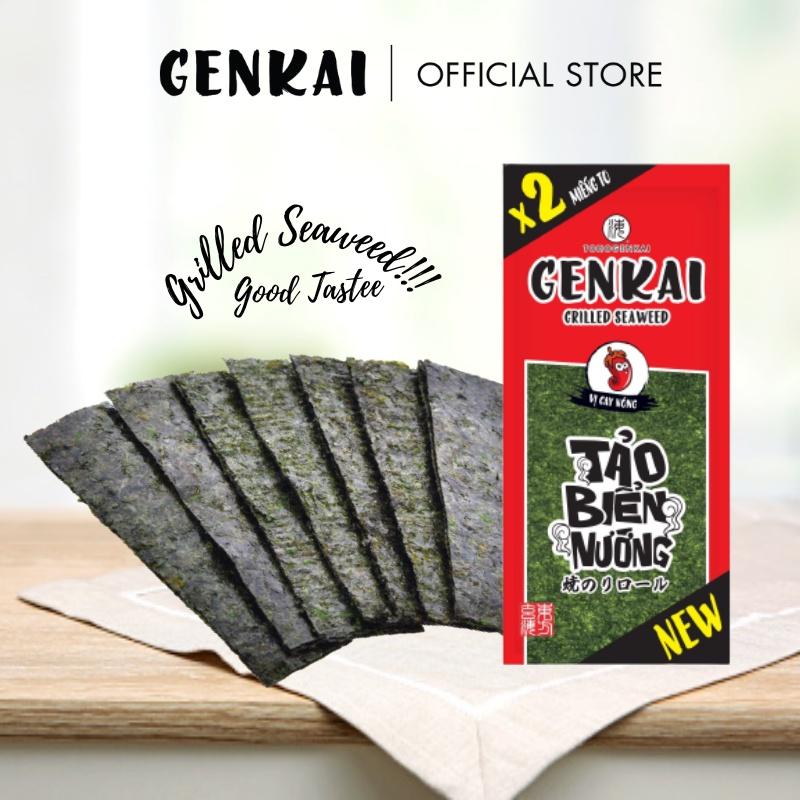 Snack Tảo Biển Nướng GENKAI Vị Cay nóng 7.2g