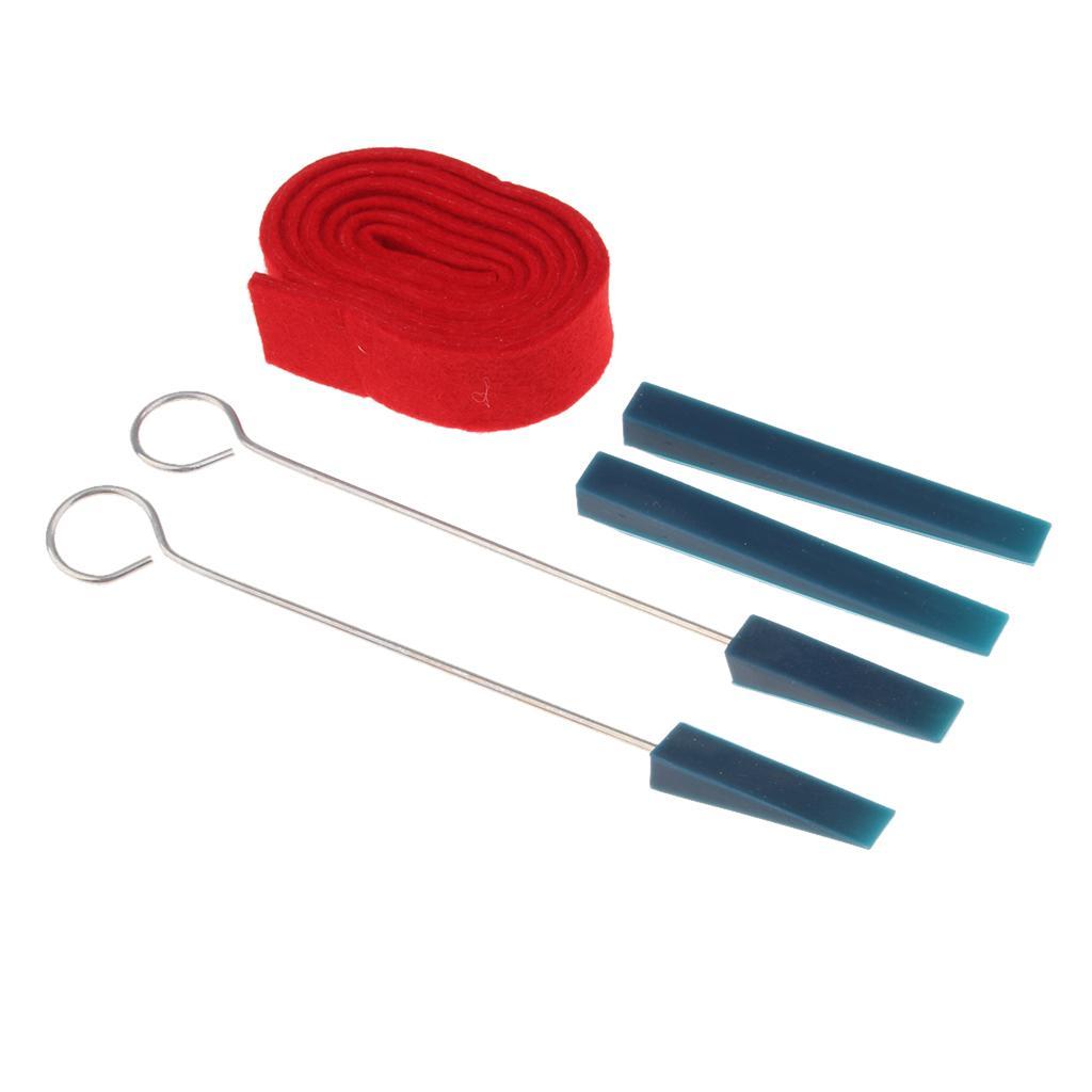 5 Pieces Piano Tuning Maintenance Kit Mute Temperament Strip Tool