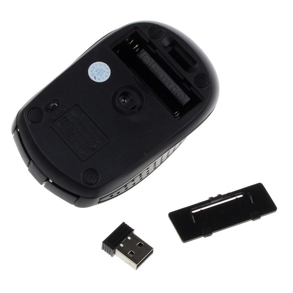 Wireless Optical Mice with USB 2.0 Receiver for PC Laptop Black