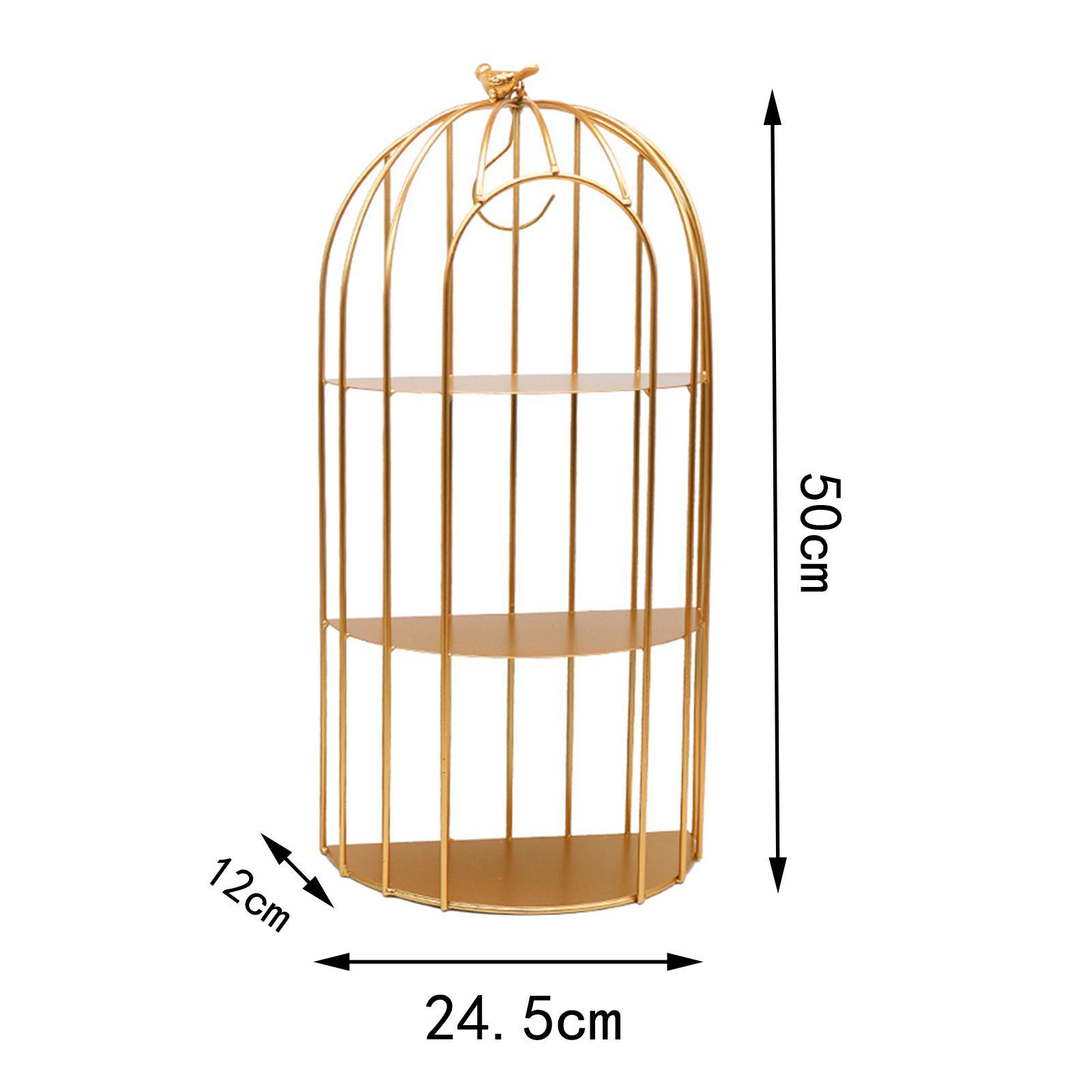 Rodeo Nordic Rack Storage Iron Luxury Bird Cage Organizer Stand Holder Vanity