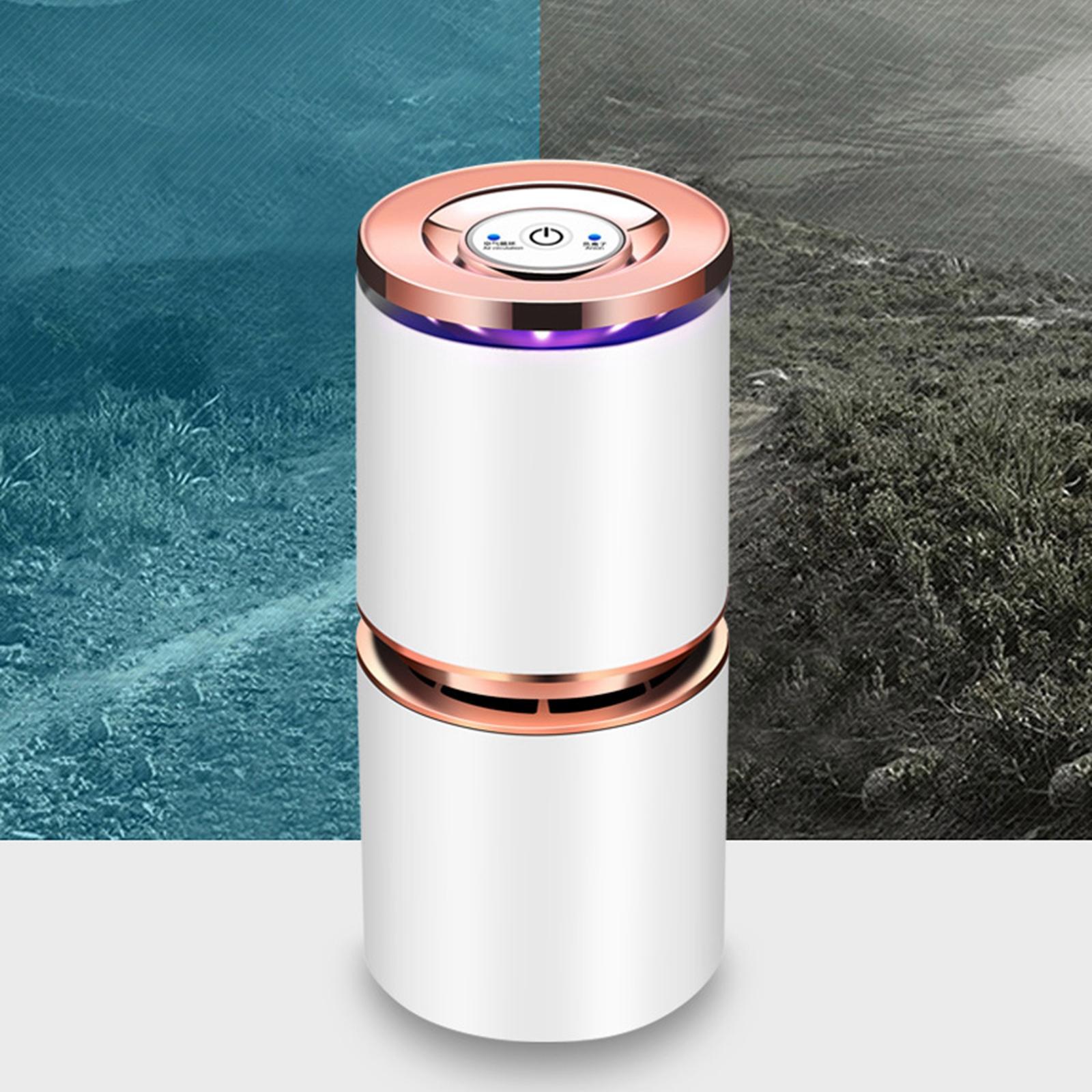 Car Air Purifier Quiet USB Room Home Air Cleaner for Smoke Pet Odors Removes Dust