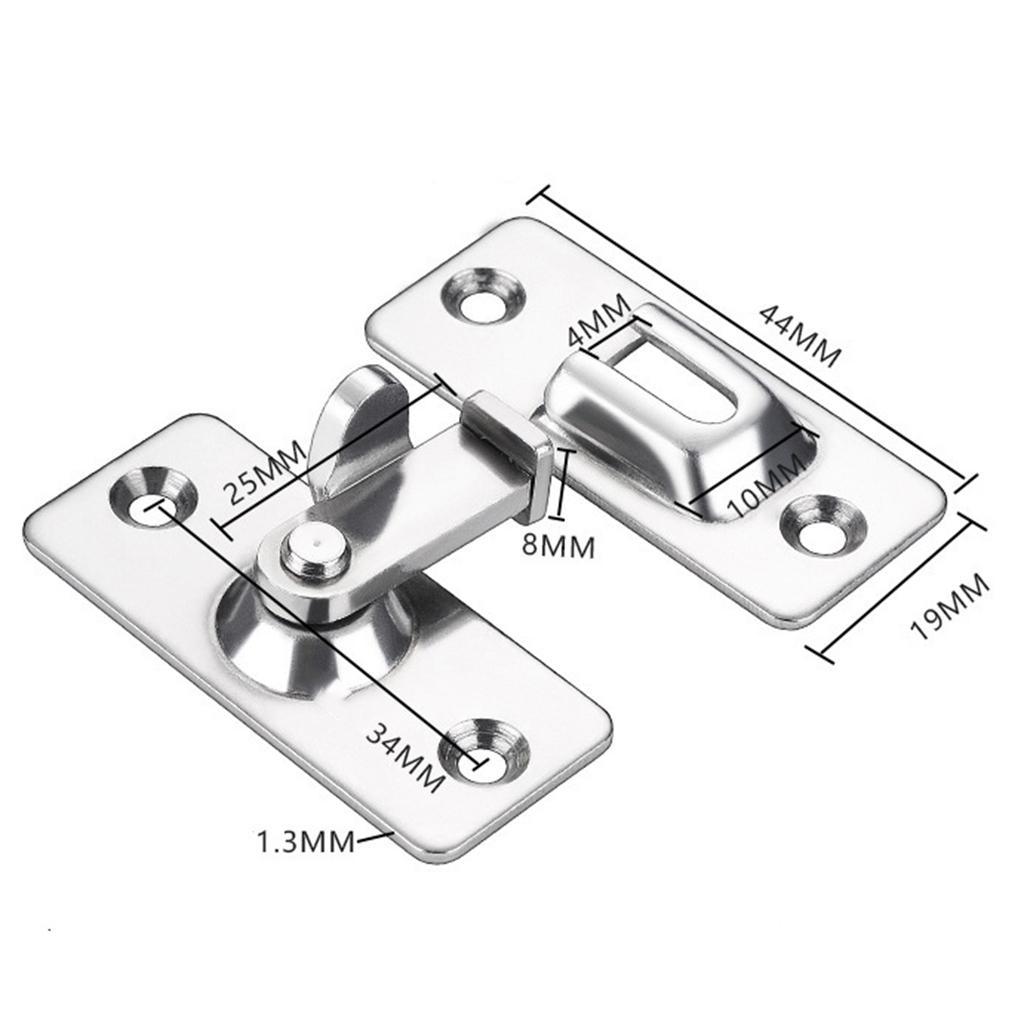 5X 90 Degree Right Angle Door Lock Buckle Door Lock Bolt,Stainless Steel Gate
