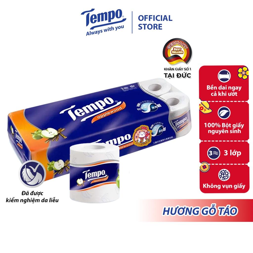 [MUA 1 LỐC TẶNG 1 GÓI RÚT NGẪU NHIÊN] Giấy vệ sinh cao cấp Tempo Toipa - 3 lớp bền dai, an toàn cho da (Lốc 10 Cuộn)