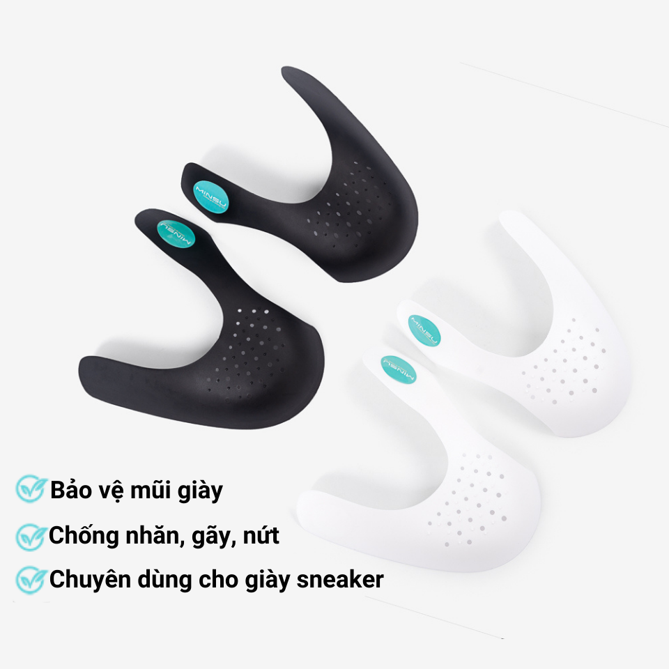 Cặp Lót Bảo Vệ Mũi Giày Shoe Shield MINSU M2313 Độn Chống Nhăn, Giữ Form Dáng Mũi Giày Thể Thao Sneaker