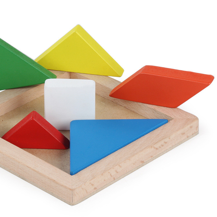 Đồ chơi giáo dục Tangram 7 mảnh nhiều màu sắc