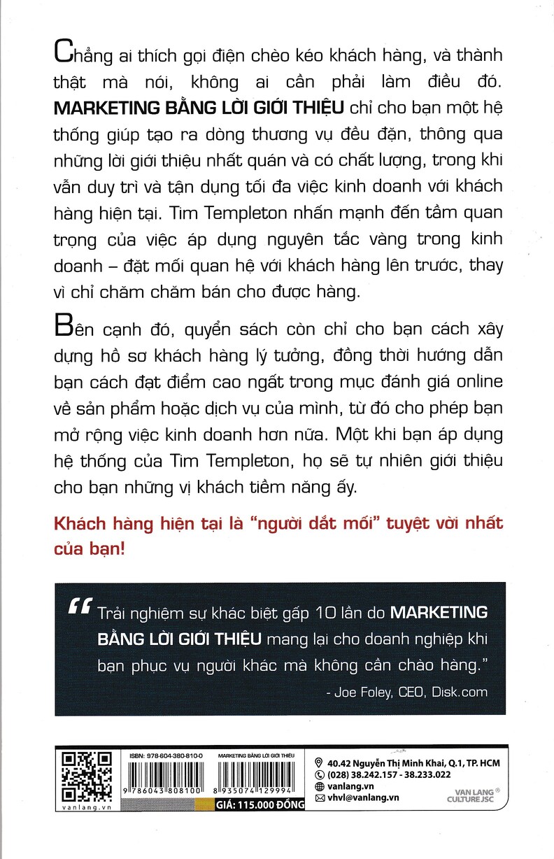 Marketing Bằng Lời Giới Thiệu - Vanlangbooks