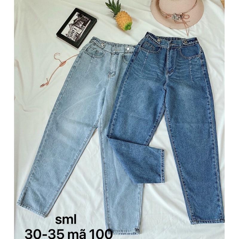 Quần jean baggy nữ MS100 ️️ Quần jean baggy nữ lưng cao size đại kiểu hàng VNXK bigsize 80kg thời trang 2KJean