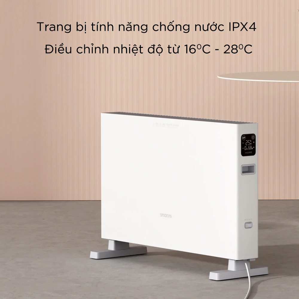 Máy Sưởi Xiaomi SmartMi Heater 1S, model: DNQZNB05ZM – Bản quốc tế kết nối app thông minh - Hàng chính hãng