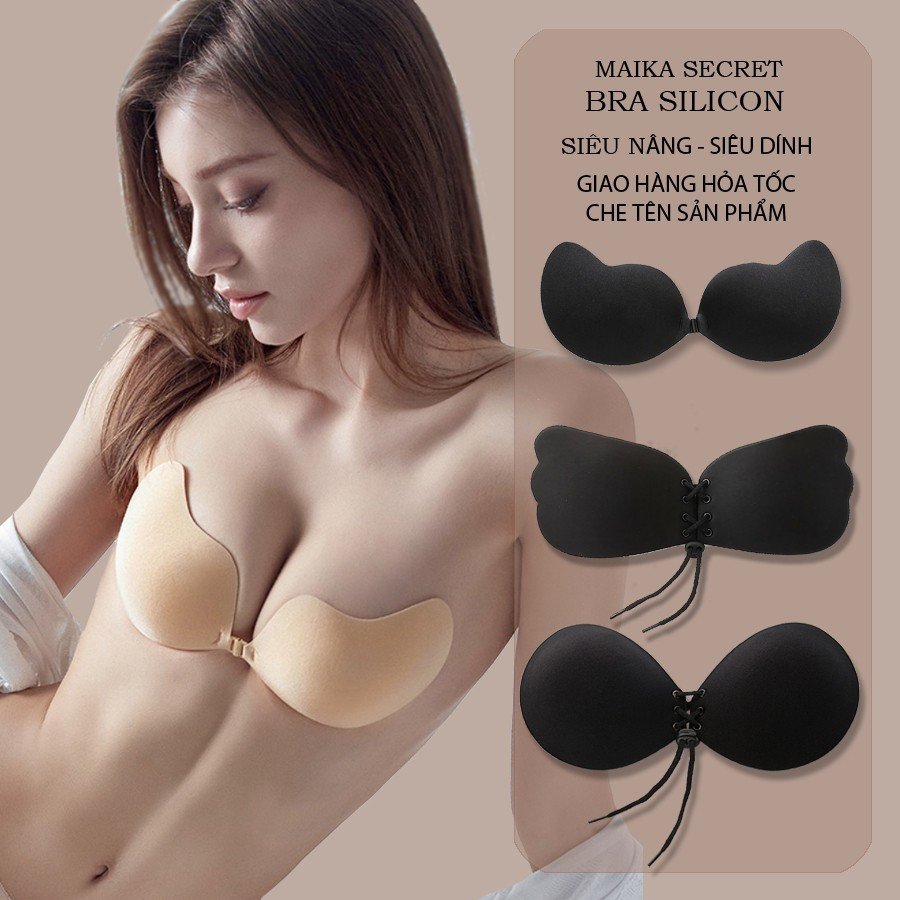 Áo dán nâng ngực Silicon - Áo Bra dán ngực Silicon rút dây hình bàn tay P381