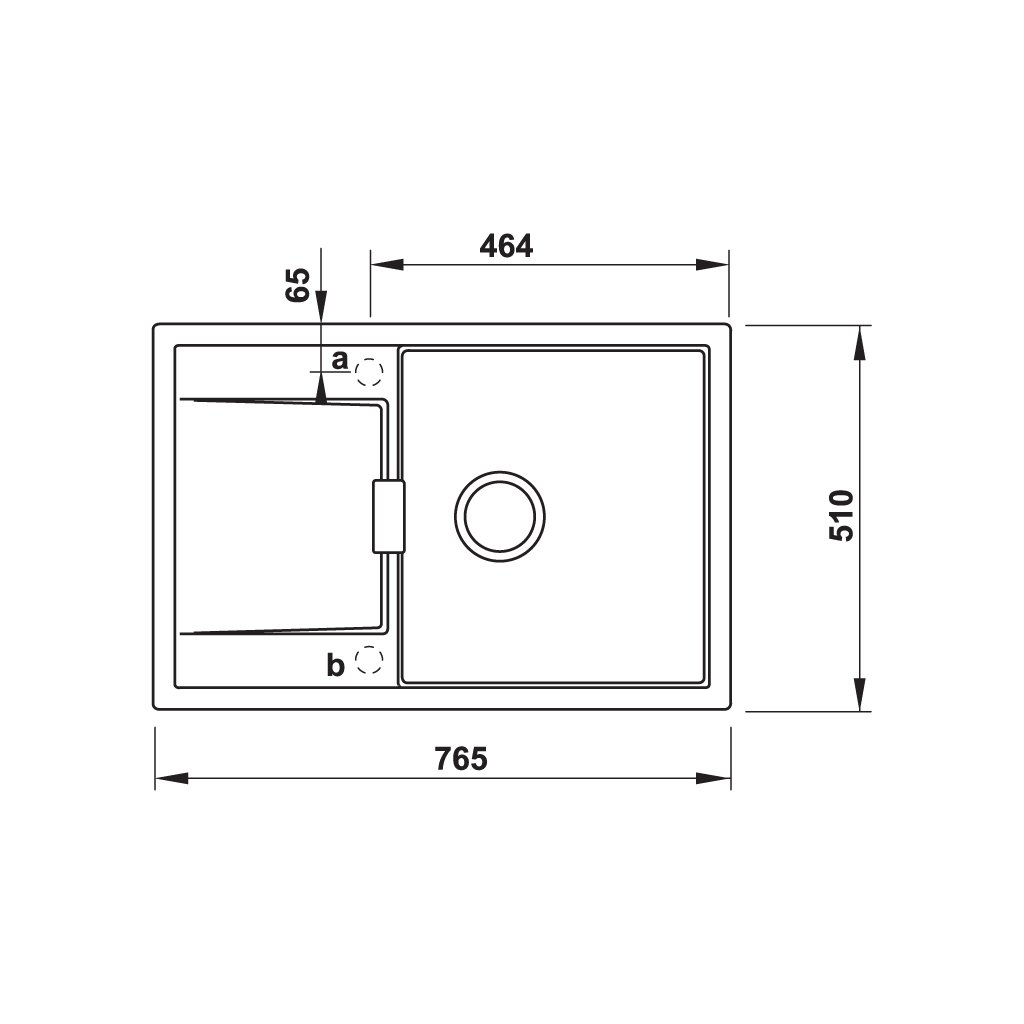 CHẬU ĐÁ HAFELE HS20-GKD1S60 MÀU ĐEN/570.30.130 - HÀNG CHÍNH HÃNG