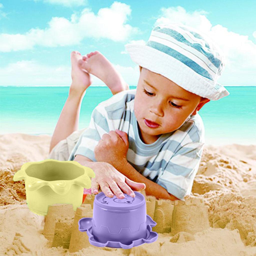 6x Plastic Stacking Cups Toy Stacking Cups Game Toy for Baby Kids Childrens