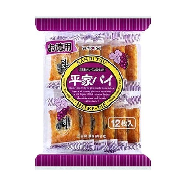 Bánh nướng Nho khô Sanritsu 12 gói nhỏ  Nội địa Nhật Bản - Tặng kẹo SENJAKU mật ong