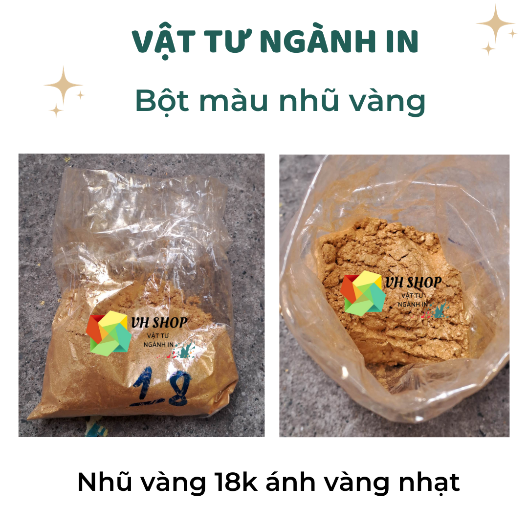 100 gram bột màu nhũ vàng 24K phun sơn tường, sơn tượng, phào chỉ nhũ vàng, sơn nhũ vàng heo đất,đồ gốm sứ,vẽ thư pháp