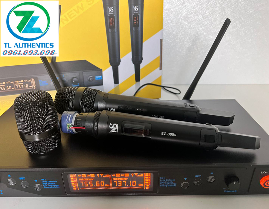 Micro không dây New Sound model EG300 hàng chính hãng nhập khẩu 2024 Chống Hú Cao Cấp Thế Hệ Mới Sóng Siêu Khỏe, Hát Cực Nhẹ, Tần Số Sóng Ổn Định