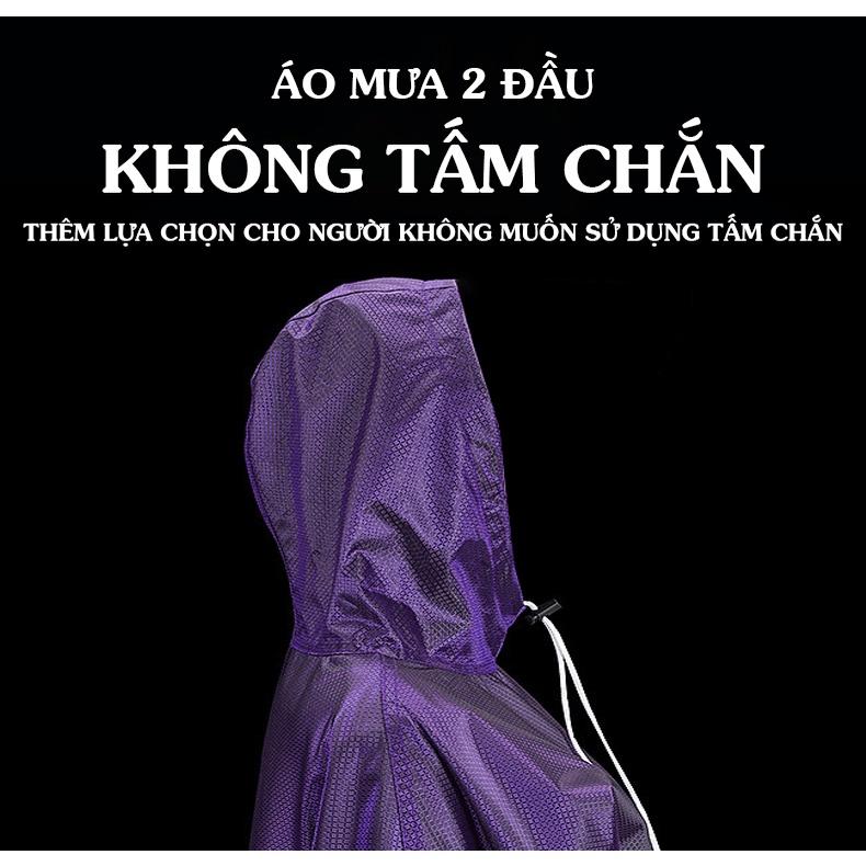Áo Mưa 1Đầu / 2 Đầu Loại Lớn Bigsize 6XL Vải Dù + PVC Dày Cao Cấp