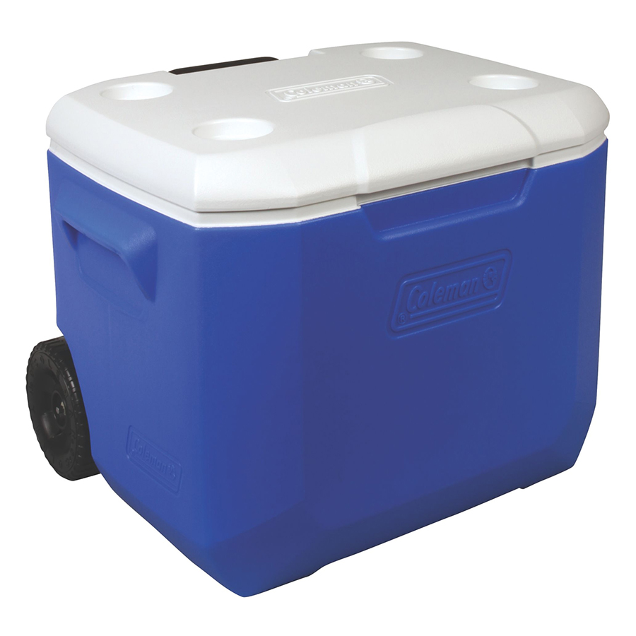 Thùng Giữ Nhiệt Coleman tay kéo 3000001838 - 57L - Xanh 60 QT Wheeled Cooler (Blue)