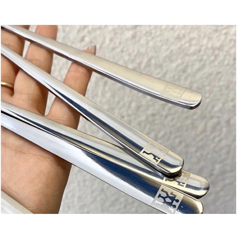 Set 5 thìa inox 304 nội địa Đức sang trọng kèm vỏ hộp cao cấp - Bộ 5 muỗng inox Zwlling siêu to hàng xuất Đức