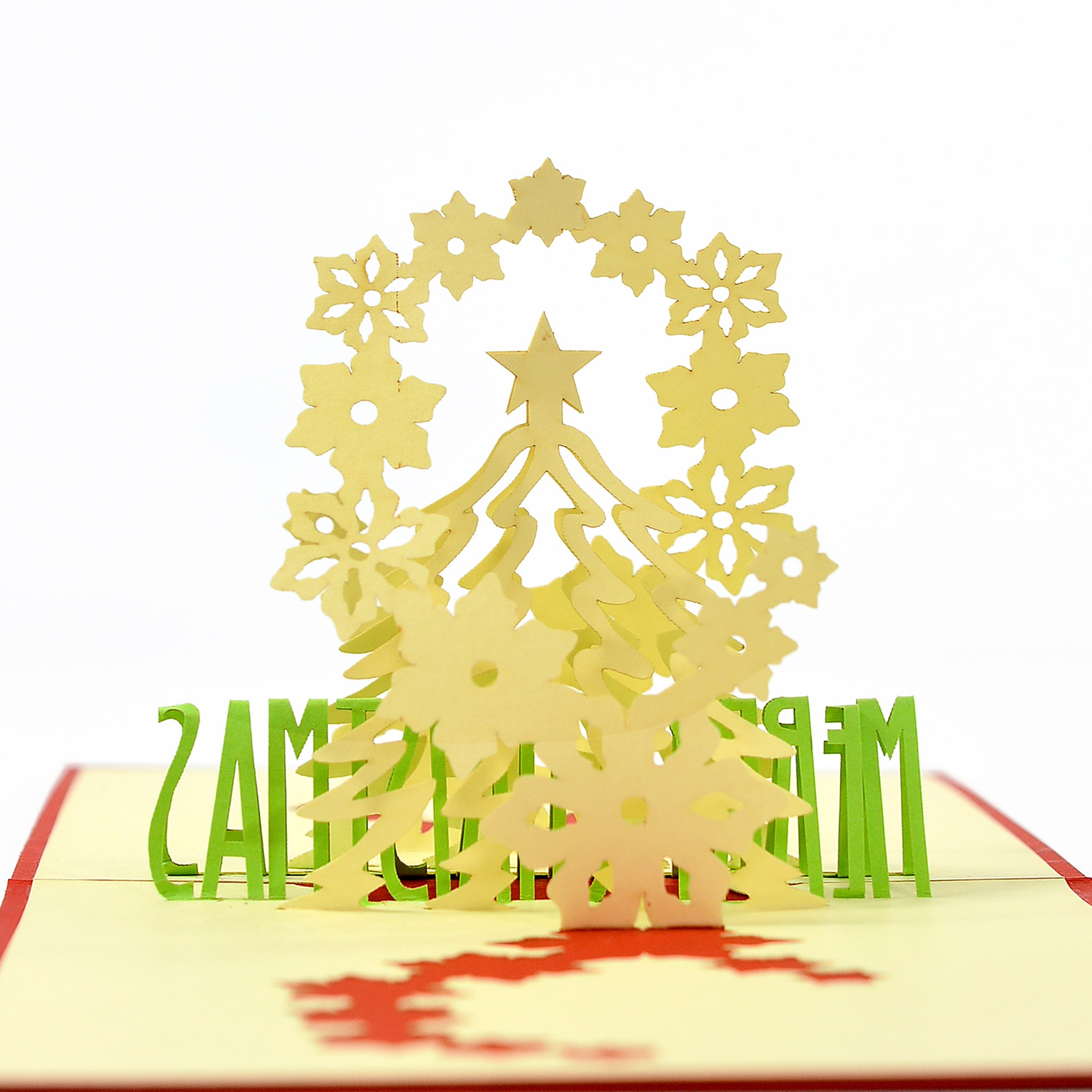 Thiệp nổi 3D handmade Cây thông và
những bông tuyết nhỏ trong ngày Giáng Sinh- Merry Christmas 3D card CN010