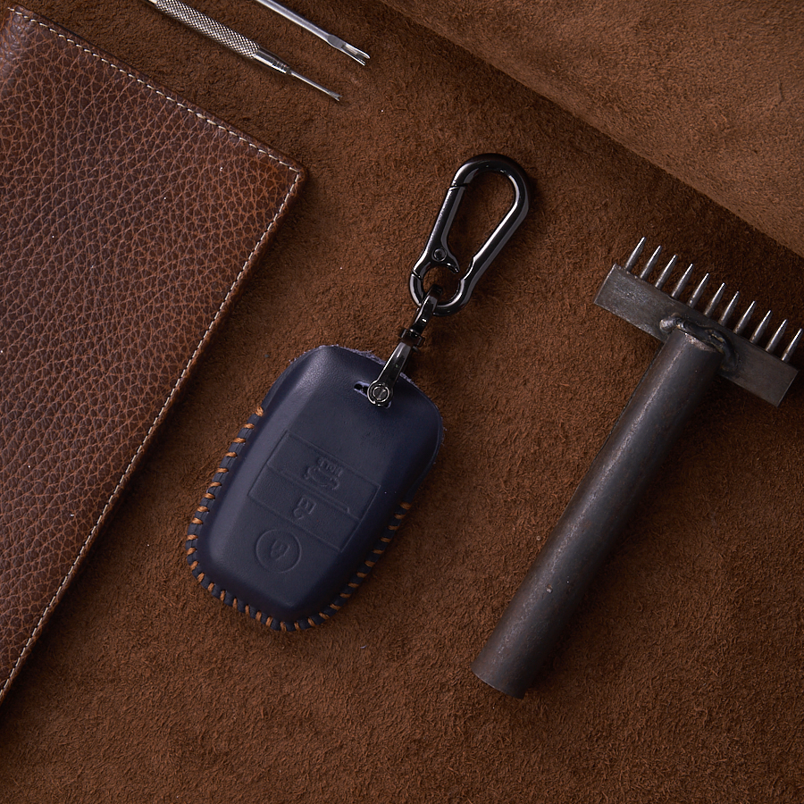 Bao Da Chìa Khóa Ô Tô Handmade dành cho Kia Sorento 2015/2017 Da Bò