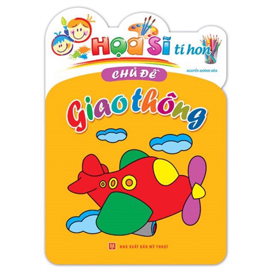 Sách- Combo 6 Cuốn Tập Tô Túi Họa Sĩ Tí Hon + Bút Sáp Dầu Hộp Giấy 18 Màu