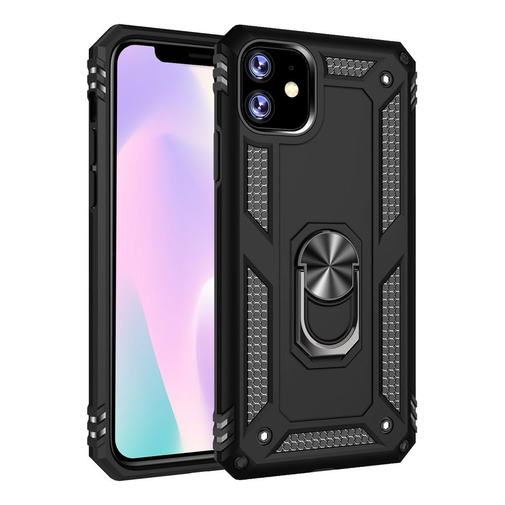 Ốp lưng cho iPhone 11 chống sốc 2 lớp kèm nhẫn iring làm giá đỡ